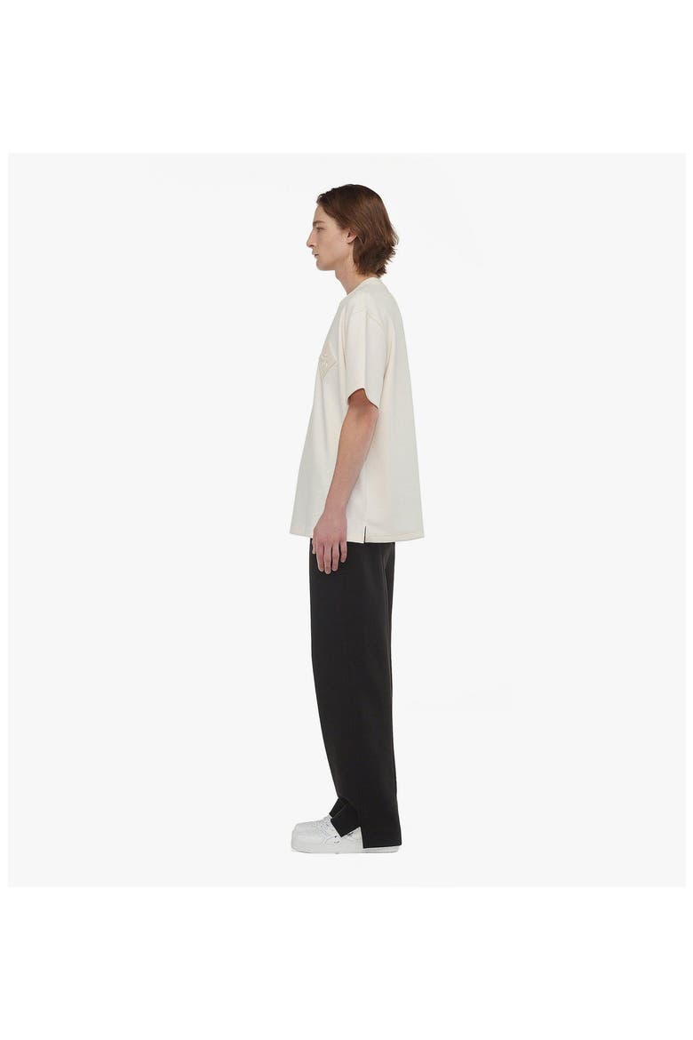 Logo Patch Bouclé T-Shirt, Alternate, color, Ivory