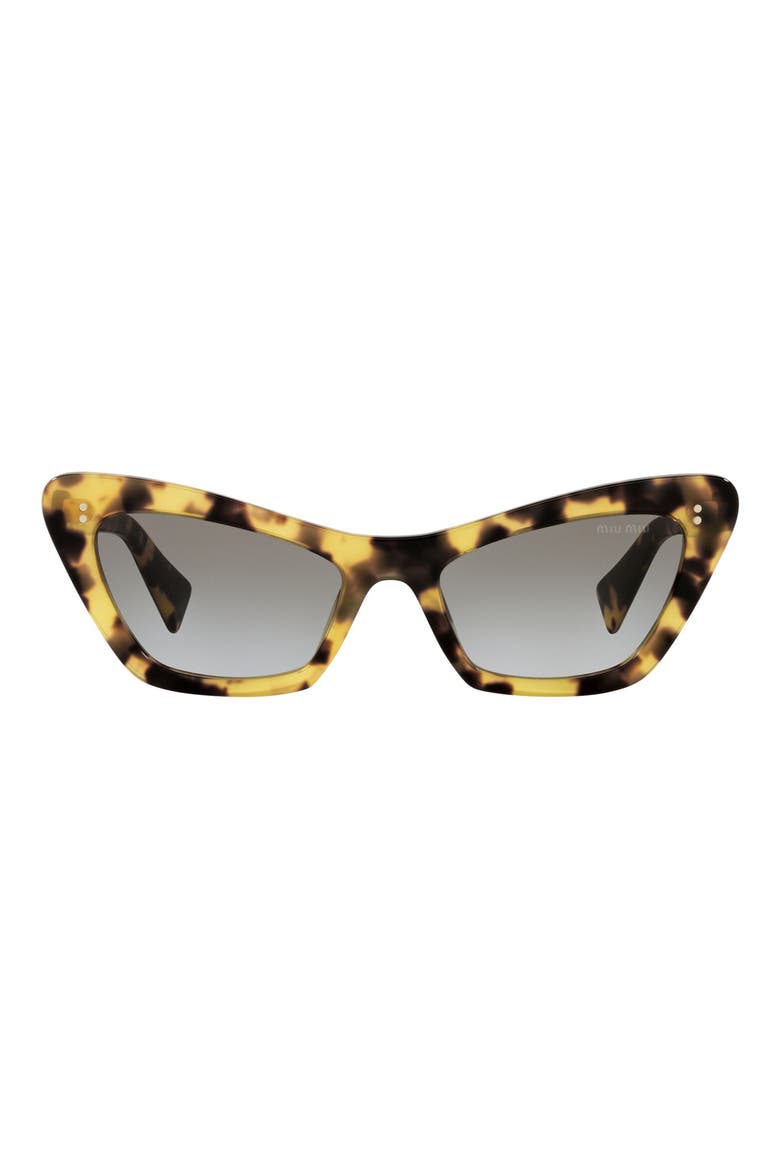 54mm Butterfly Sunglasses, Main, color, LIGHT HAVANA / GREY GRADIENT
