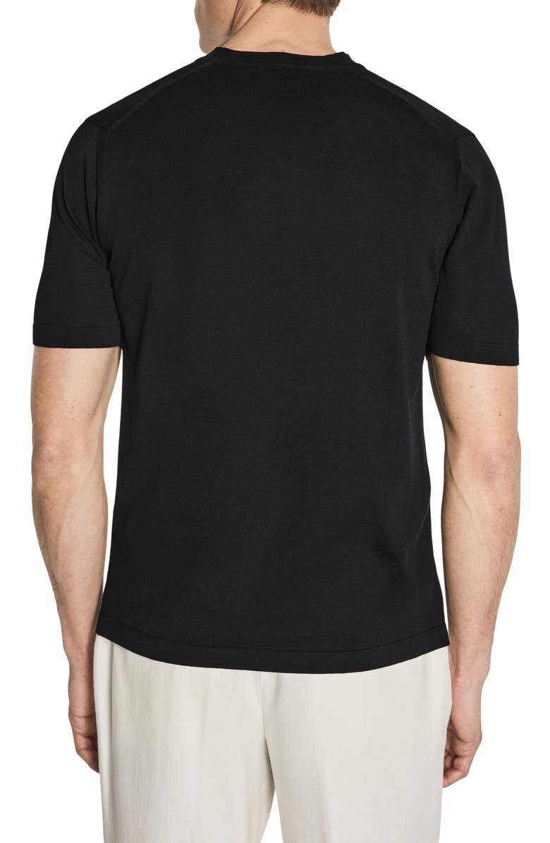 Jack Victor Wellington Cotton & Silk Crewneck T-Shirt, Alternate, color, Black