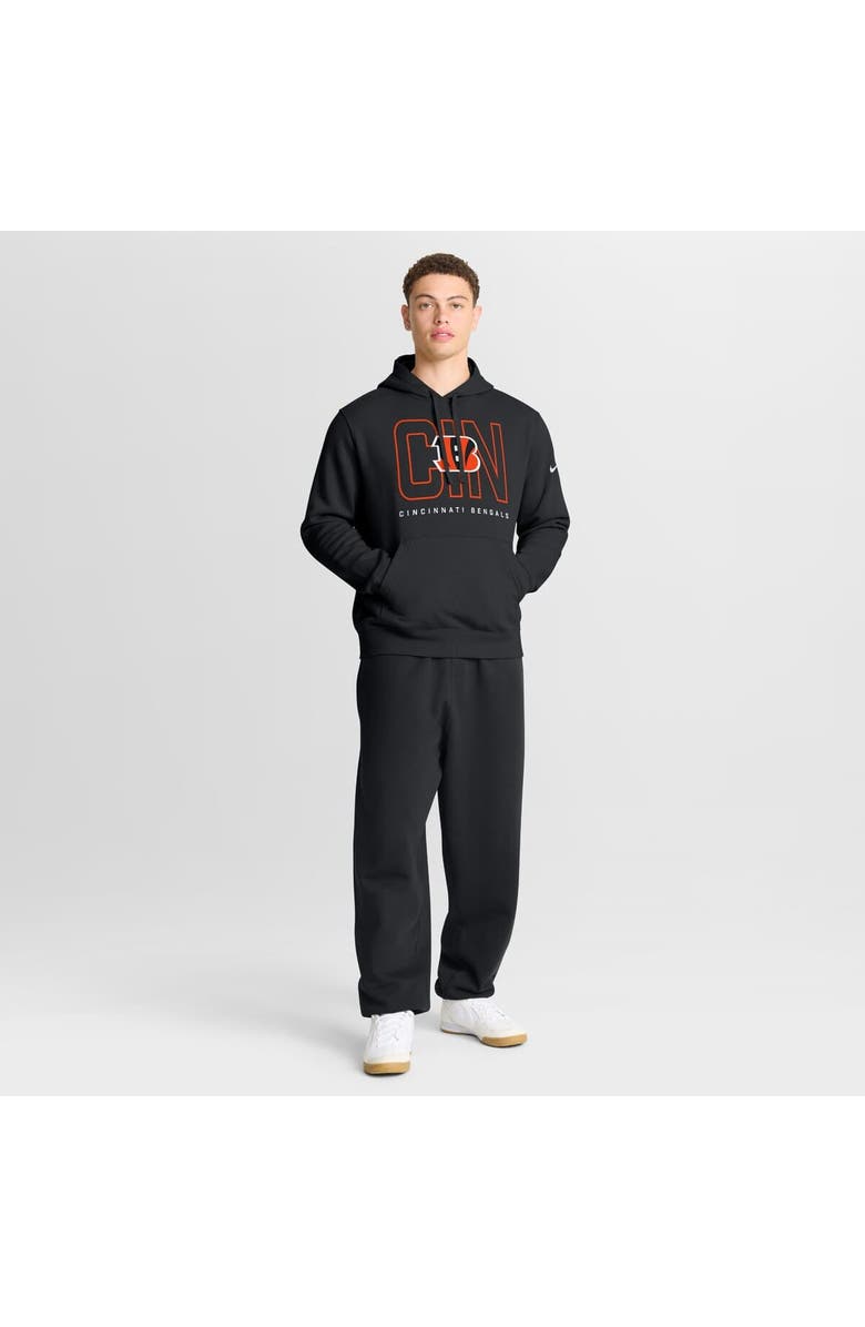 Nike Men's Nike Black Cincinnati Bengals Busted Play Club Fleece Pullover Hoodie, Alternate, color,