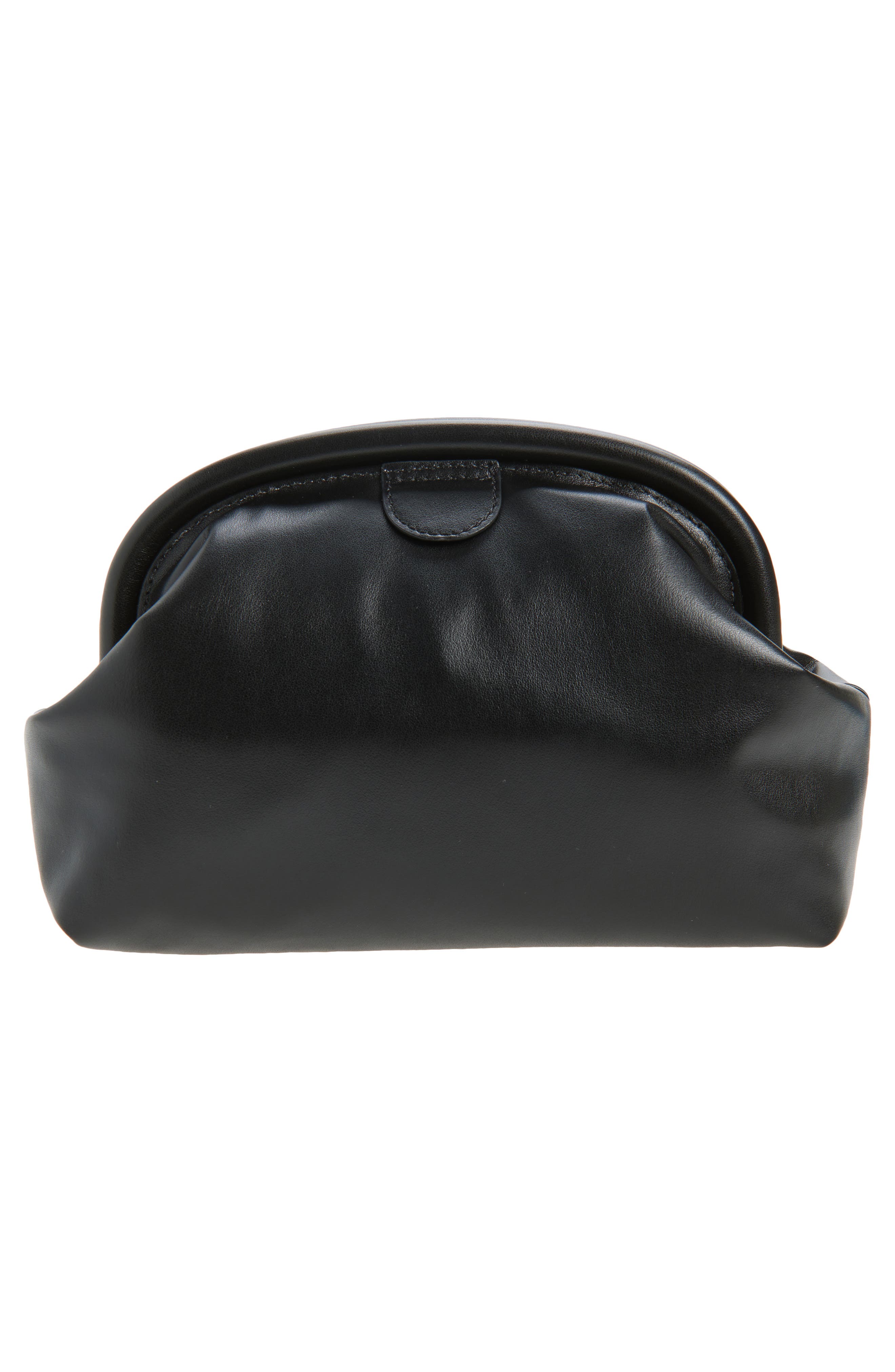 Stella McCartney Falabella Padded Soft Clutch, Alternate, color, Black