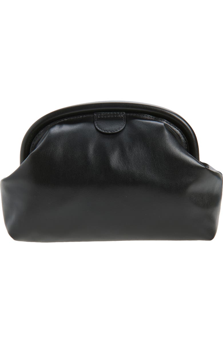 Stella McCartney Falabella Padded Soft Clutch, Alternate, color, Black