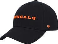 '47 Men's '47 Black Cincinnati Bengals Clean Up Script Adjustable Hat