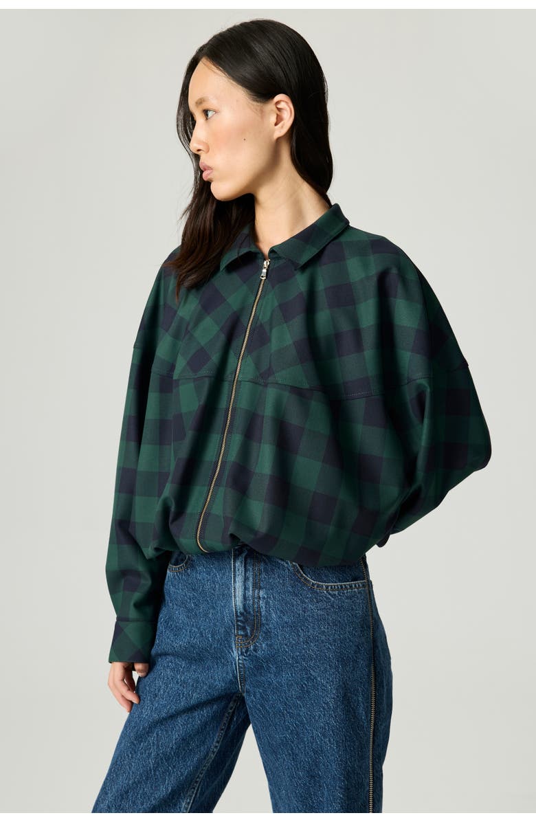 Nocturne Checked Zip-Front Jacket, Alternate, color, Multi-Colored