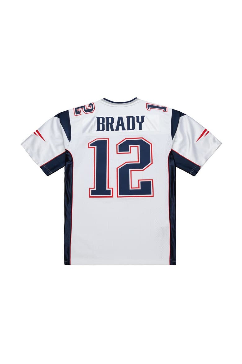 Men's Mitchell & Ness Tom Brady White New England Patriots 2000 Authentic Jersey, Alternate, color, White