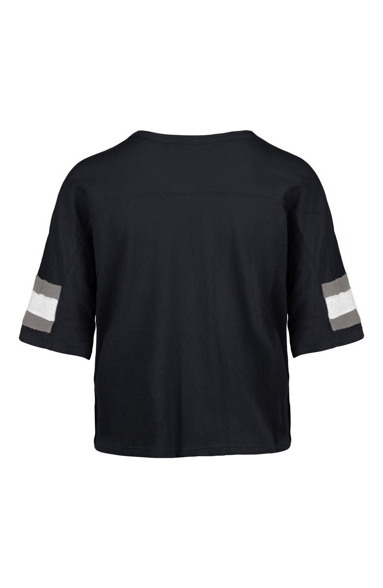 '47 Women's '47 Navy Dallas Cowboys  Double Header Scout Cropped V-Neck T-Shirt, Alternate, color, Navy