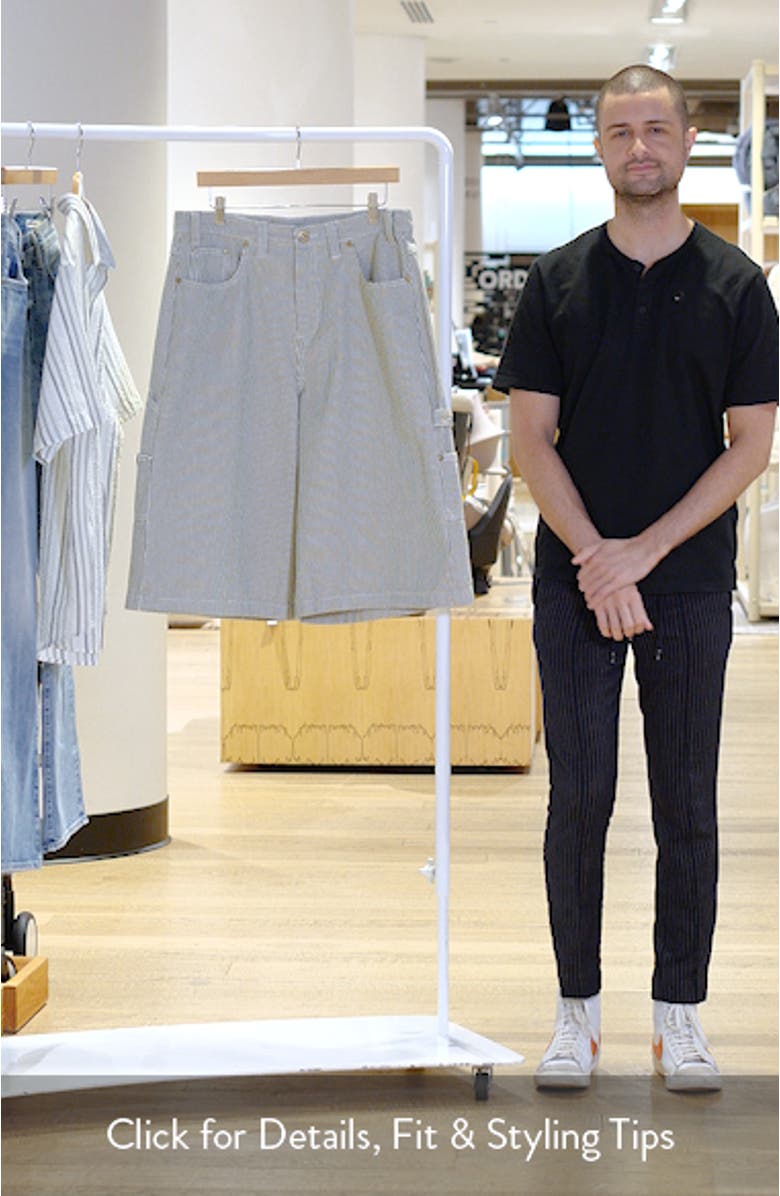 Field Pinstripe Denim Shorts, sales video thumbnail