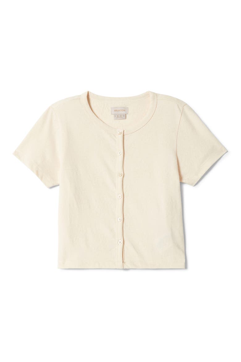 The Alice Button-Up Knit Top, Alternate, color, WHITECAP