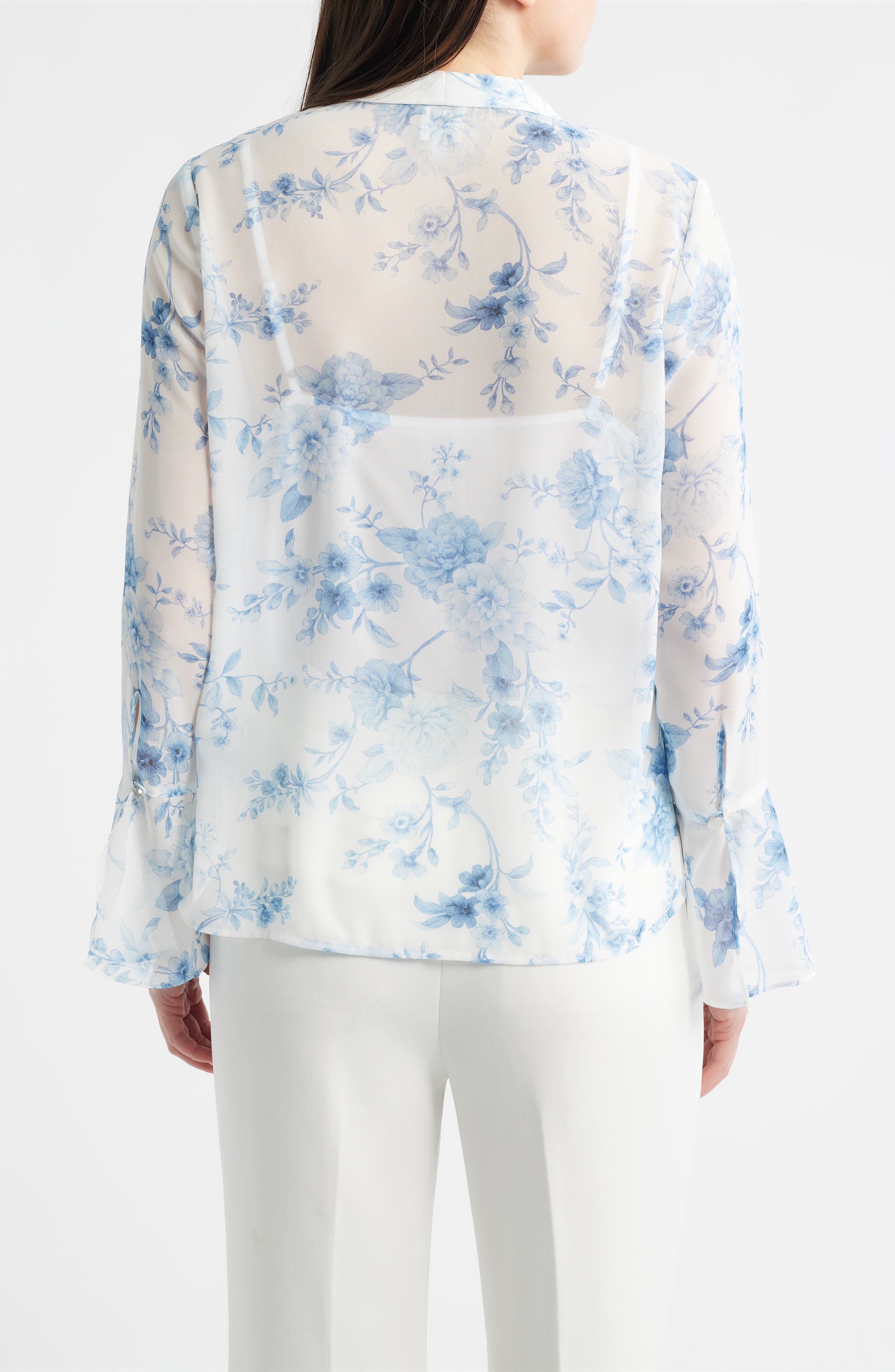 Ruffle Tie Neck Top - image 2