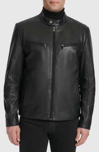Cole Haan Lambskin Leather Moto Jacket Nordstrom