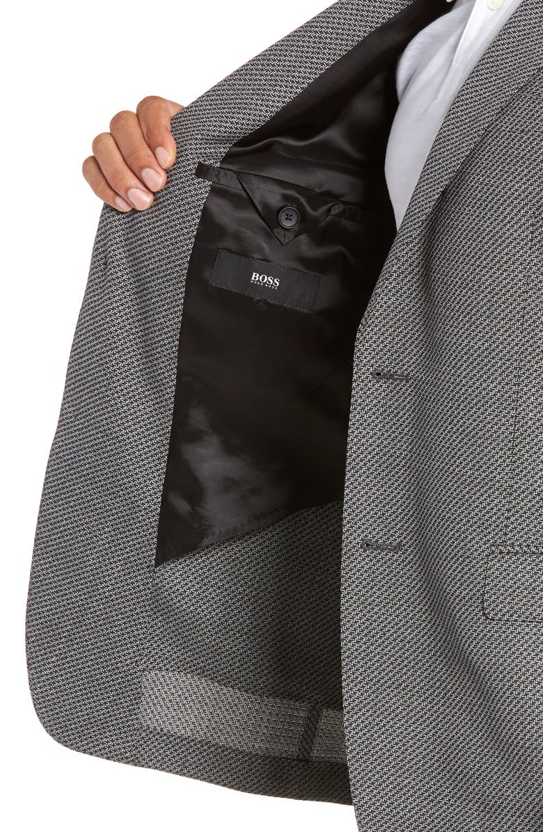 BOSS Nobis Trim Fit Houndstooth Wool Sport Coat, Alternate, color, 