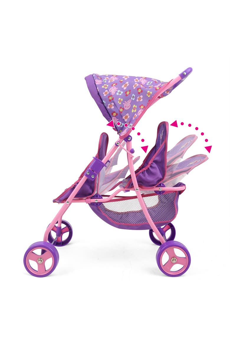 Doll Twin Stroller, Alternate, color, Multicolored