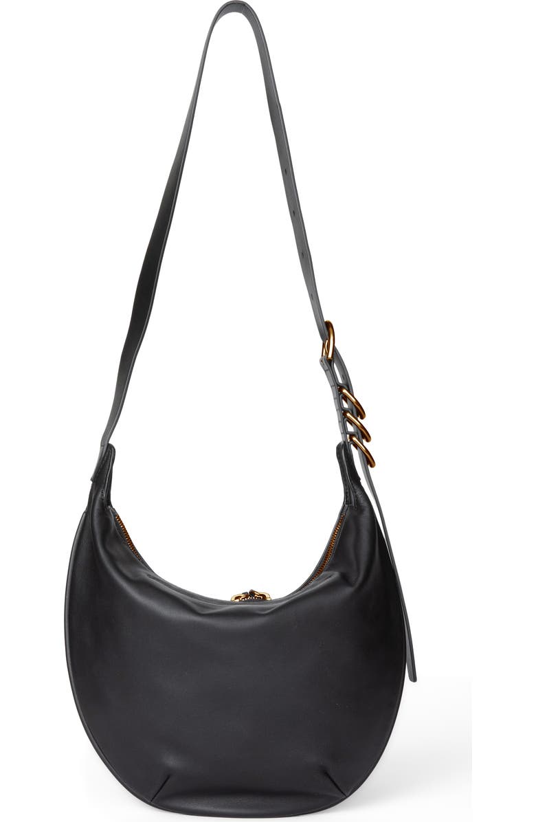 rag & bone Medium Mercer Leather Hobo Bag, Main, color, Black