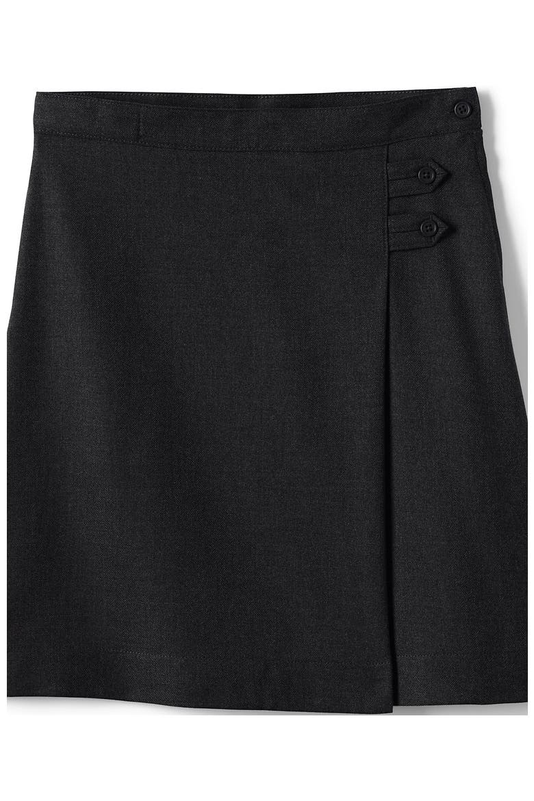School Uniform Girls Solid A-line Skirt Below the Knee, Alternate, color, Black