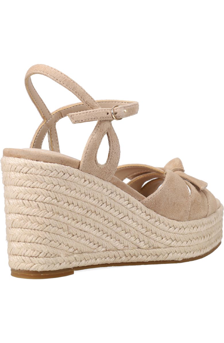 Pelle Moda Elbie Espadrille Ankle Strap Platform Wedge Sandal, Alternate, color, Latte