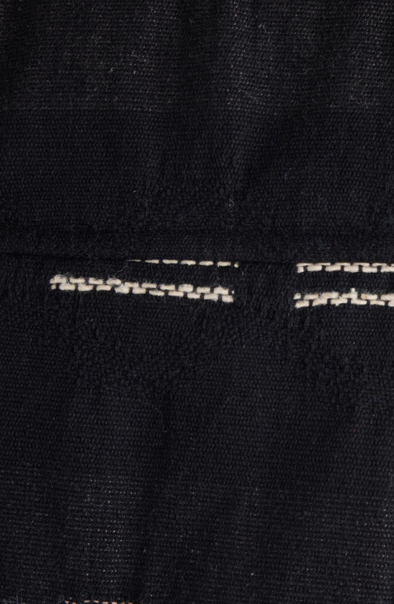 Isabel Marant Étoile Qaya Stripe Coat with Faux Fur Trim, Alternate, color, Faded Black