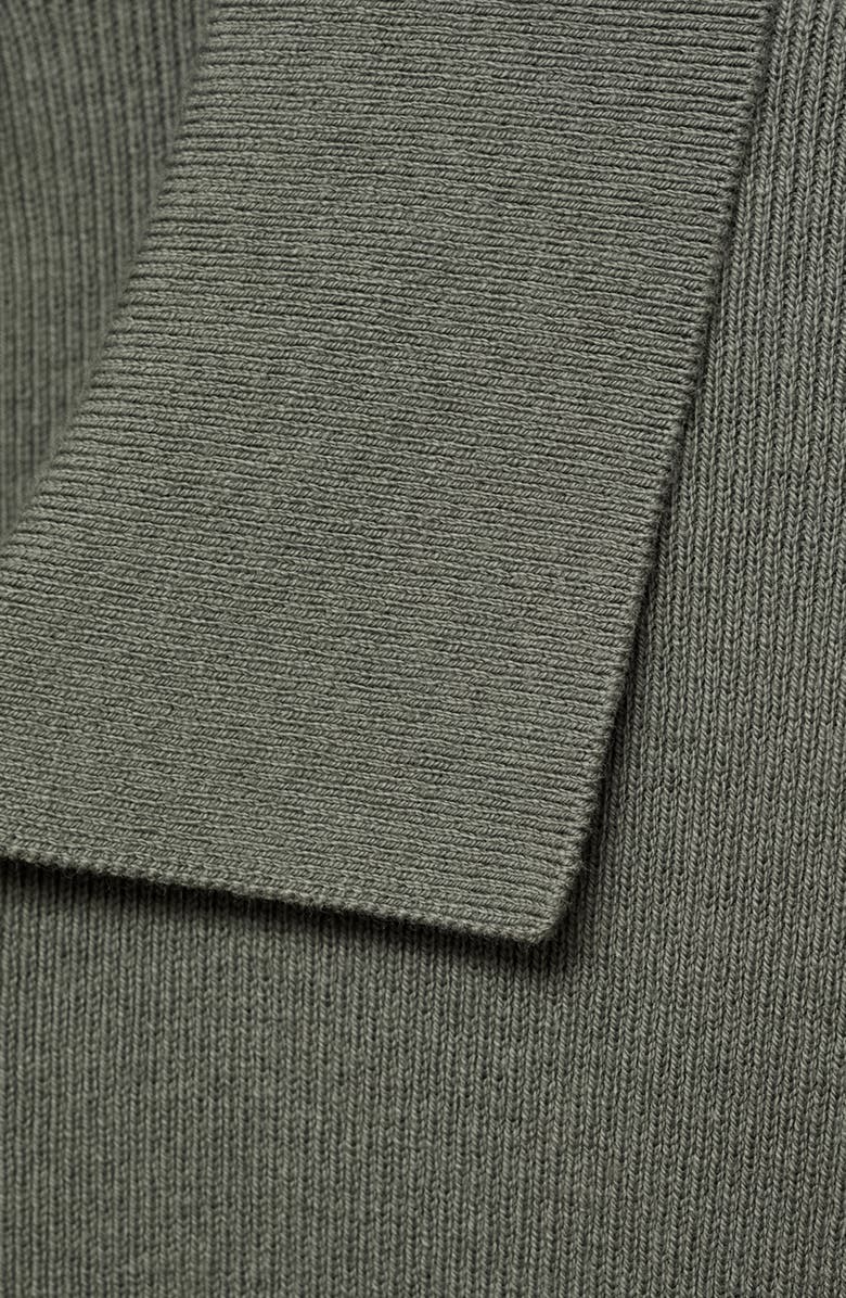 MANGO Long Sleeve Cotton Blend Polo, Alternate, color, 