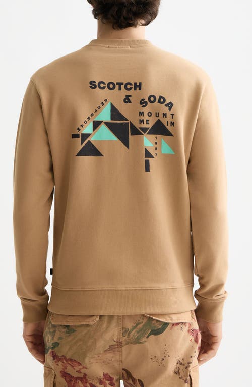 Scotch & Soda Artwork Logo Sweatshirt In Brown