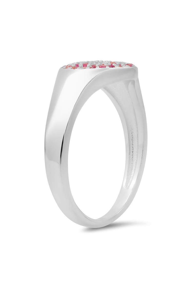 Ombré CZ Heart Ring, Alternate, color, SILVER