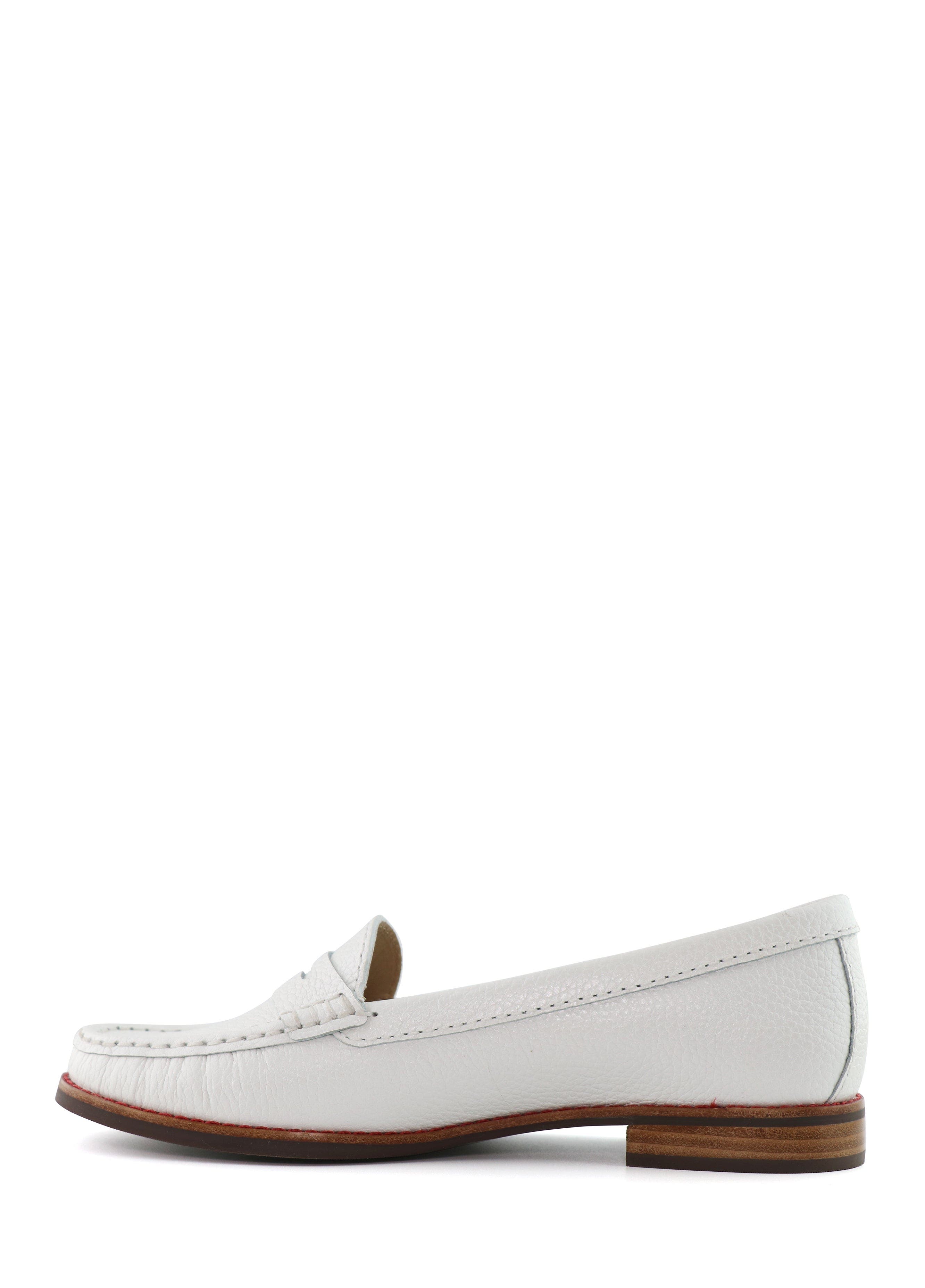 East Village Patent Leather Penny Loafer, Alternate, color, White Pearlized Grainy