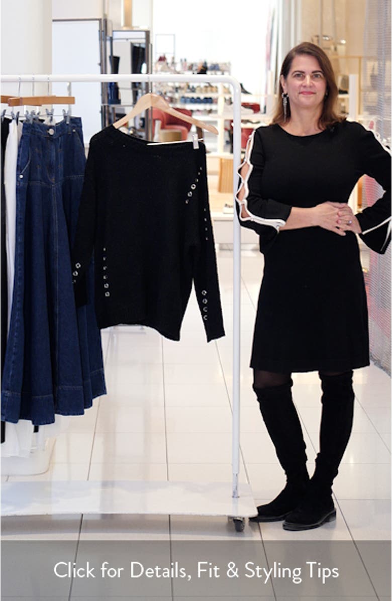 Esenia Eyelet One-Shoulder Sweater, sales video thumbnail