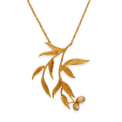 Dhwani Bhansal Haya Pendant In Gold Plated