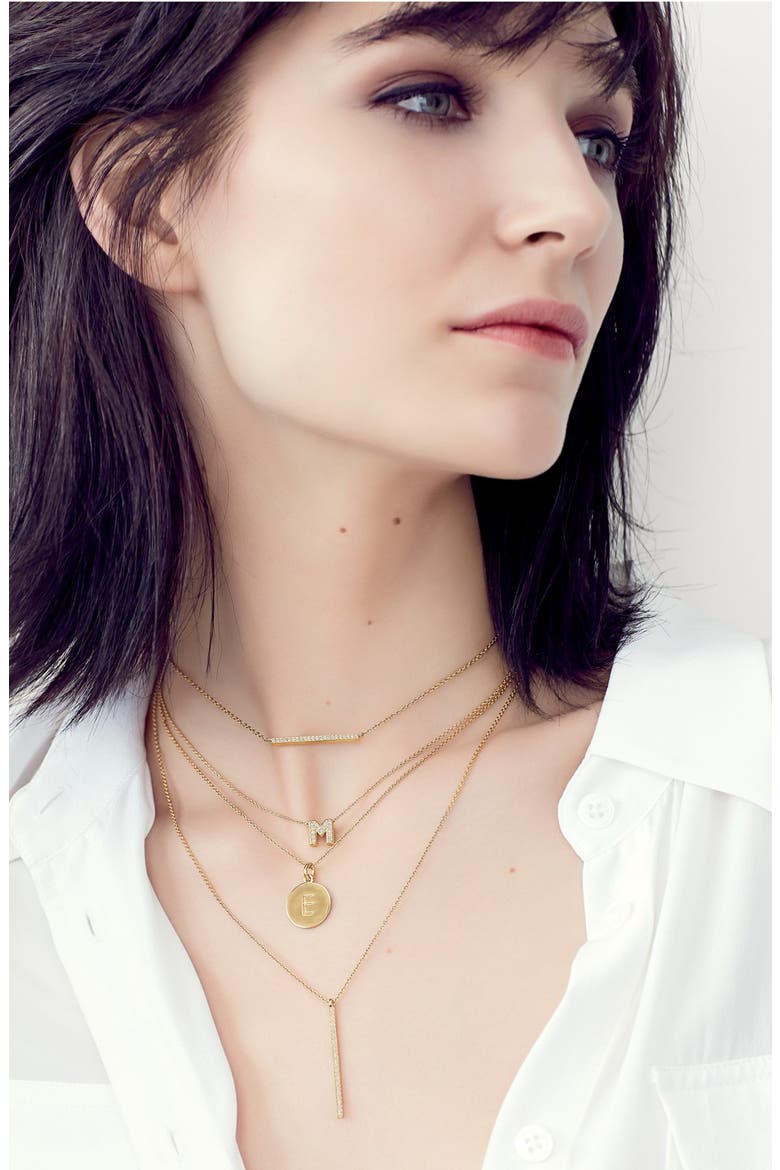 Boxed Initial Pendant Necklace, Alternate, color, O - GOLD