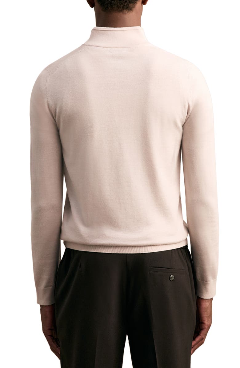 Reiss Blackhall Merino Wool Quarter Zip Sweater, Alternate, color, Beige