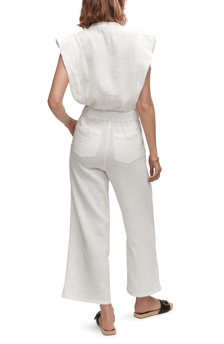 MANGO Cap Sleeve Cotton Jumpsuit, Alternate, color,