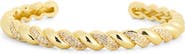 NORDSTROM RACK Cubic Zirconia Twist Rope Cuff Bracelet