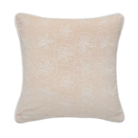 Sand Dollar Velvet Accent Pillow Decor