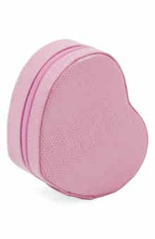 Bey-Berk Heart Shaped Leather Jewelry Case