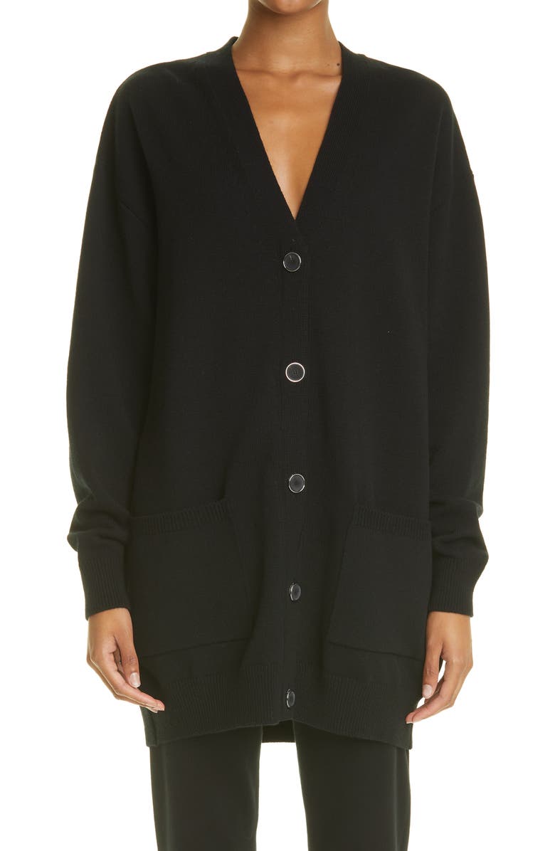 Givenchy Spike Logo Wool & Cashmere Cardigan, Main, color,
