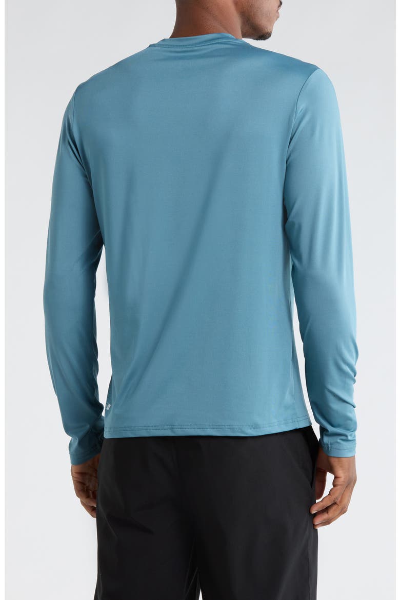 Wipeout Long Sleeve Rashguard, Alternate, color, AEGEAN BLUE