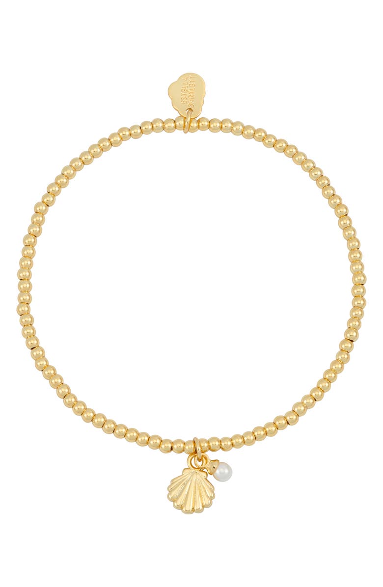 Estella Bartlett Sienna Seashell Pendant Bracelet, Main, color, Gold