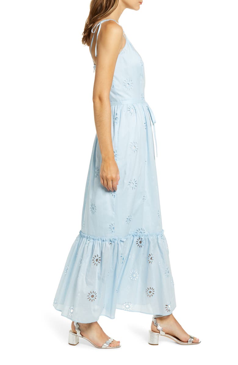 Rachel Parcell Eyelet Maxi Sundress, Alternate, color, 