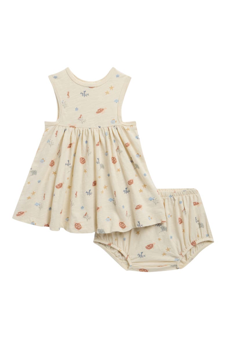 Layla Cotton Sundress & Bloomers Set, Main, color, NATURAL