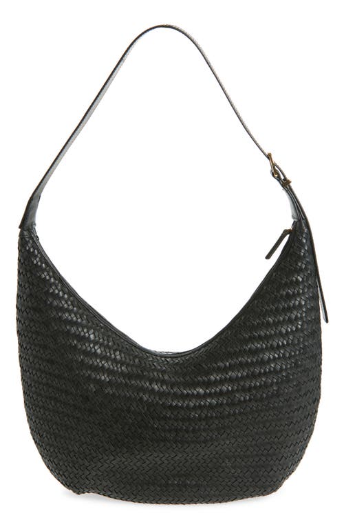 Madewell The Essential Curve Shoulder Bag In True Black