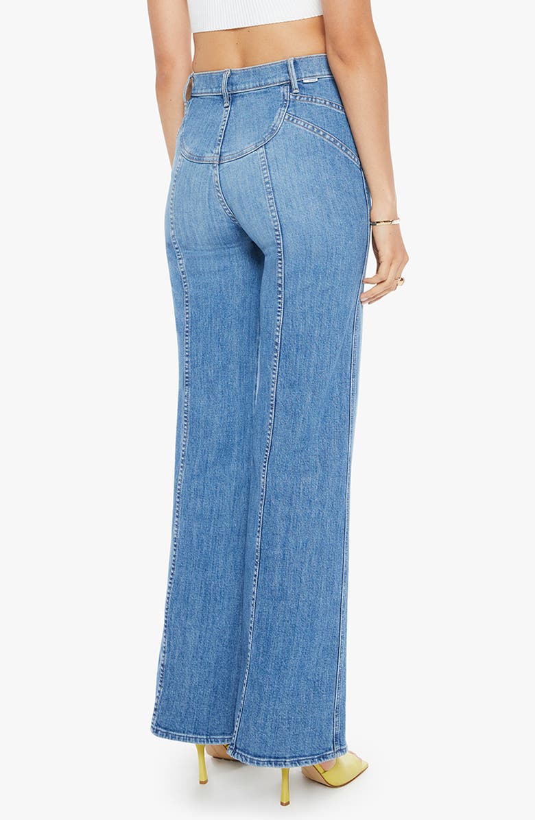MOTHER The Sunny Hustler Roller Sneak Wide Leg Jeans, Alternate, color, 