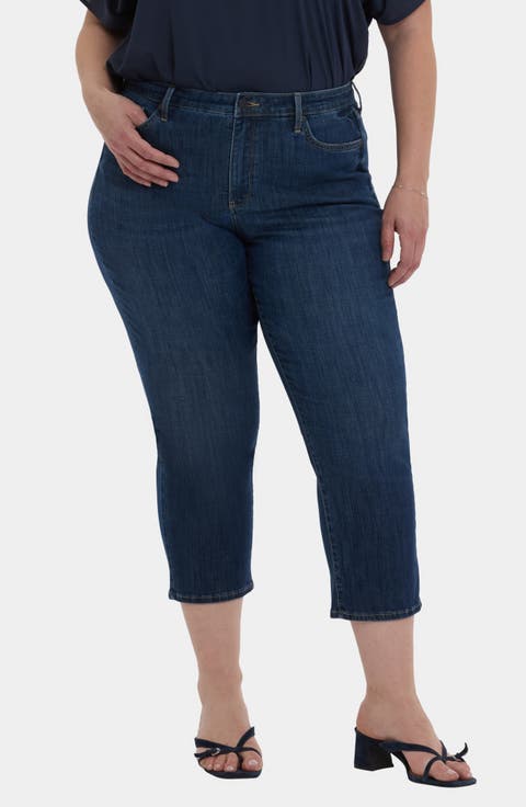 Piper Crop Relaxed Straight Leg Jeans (Plus)