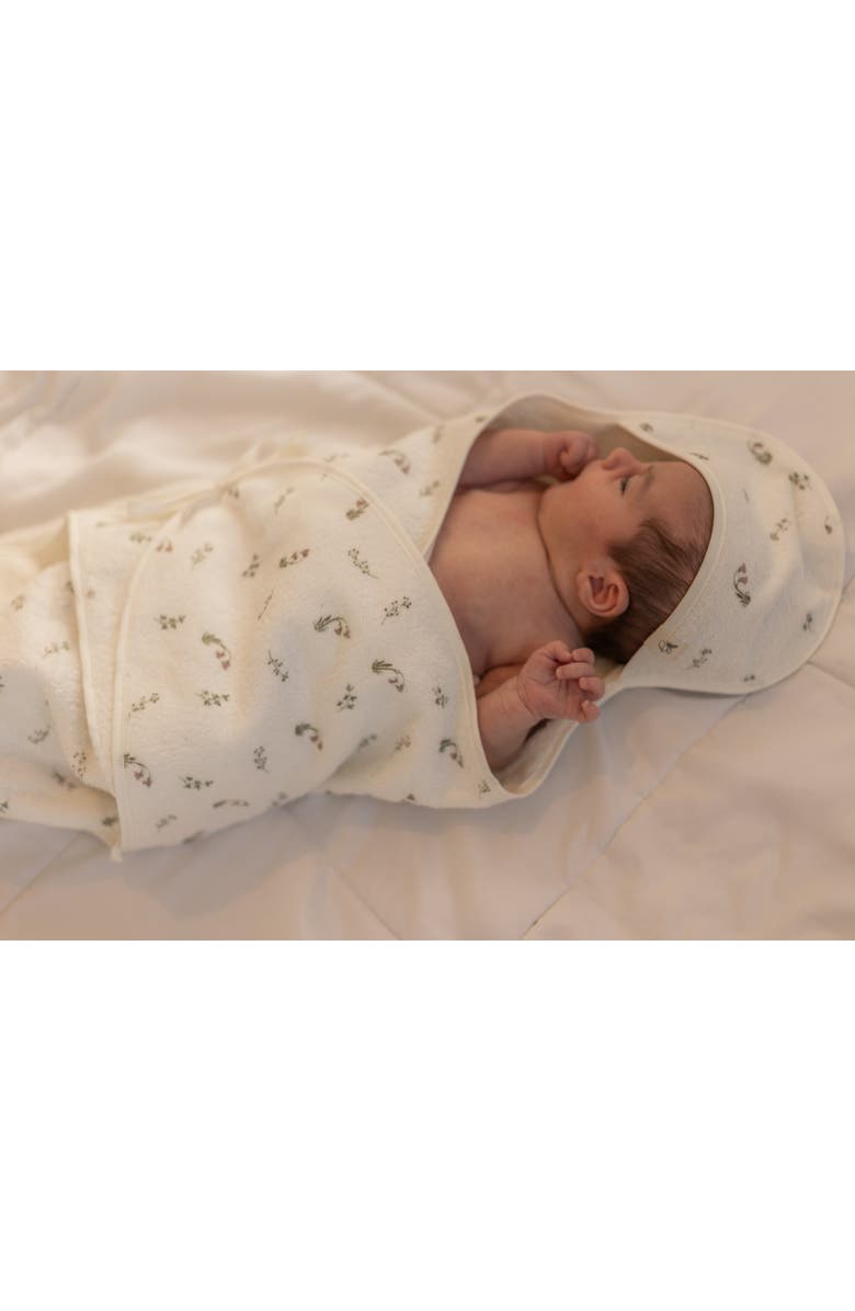Bebe Bella Printed Wrap Terry Towel, Alternate, color, Mauve/Cream
