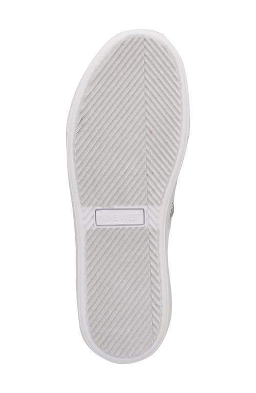 Shop Nine West Gator Platform Sneaker In White