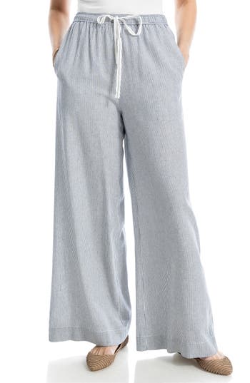 Max Studio Stripe Drawstring Pants