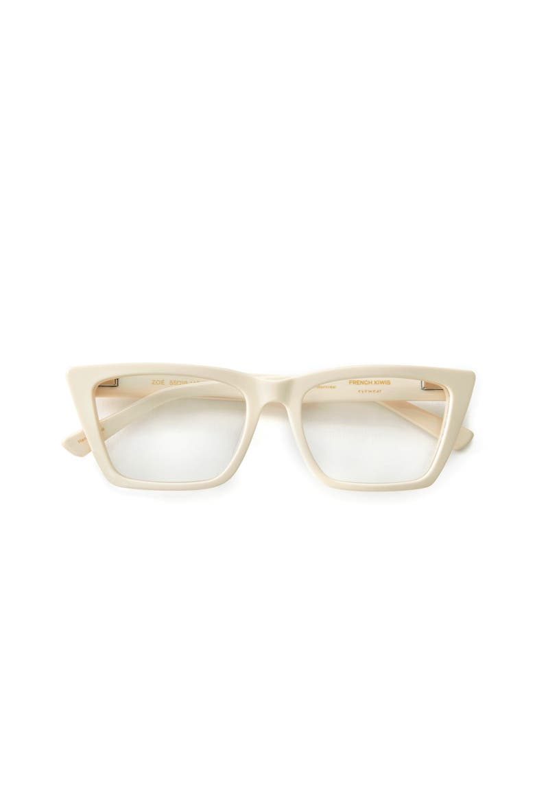 Zoé Blue Light Glasses, Alternate, color, Creme