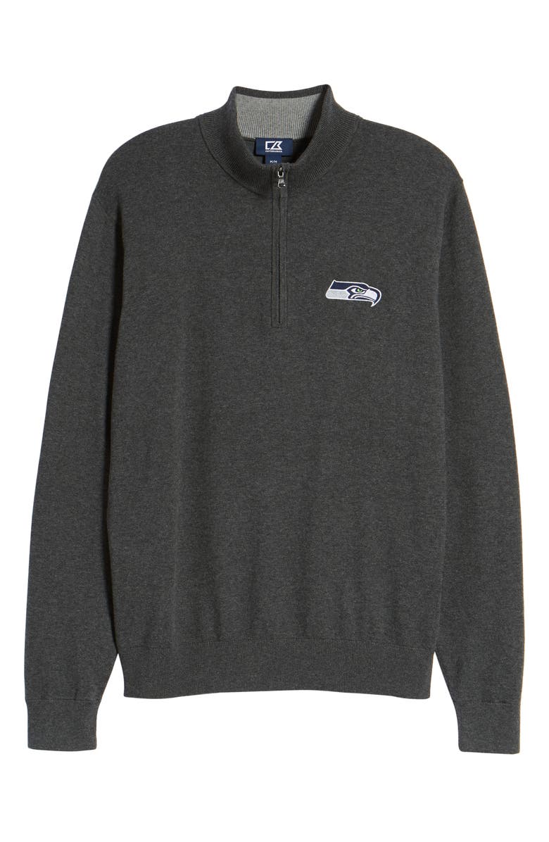 Cutter & Buck Seattle Seahawks - Lakemont Regular Fit Quarter Zip Sweater, Alternate, color, 