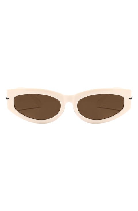 Alexa 58mm Oval Polarized Sunglasses