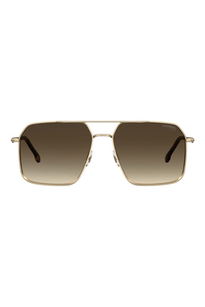 59mm Polarized Gradient Square Sunglasses, Main, color, GOLD BROWN HAVANA/ BROWN POLAR