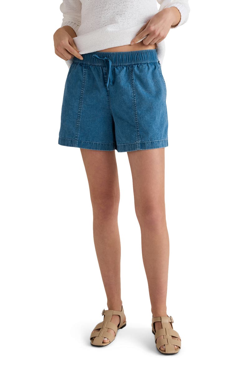 Haven Well Within Organic Cotton Denim Shorts, Main, color, Indigo Wash