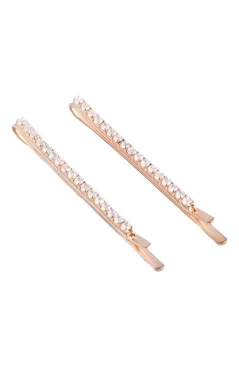 Sparkle Hair Pin Set of 2- Rose Gold