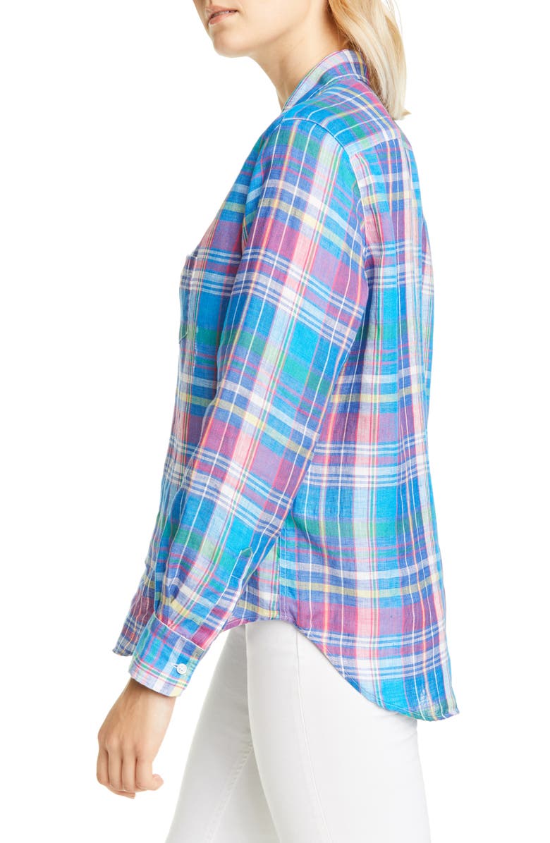Frank & Eileen Plaid Linen Button-Up Shirt, Alternate, color,